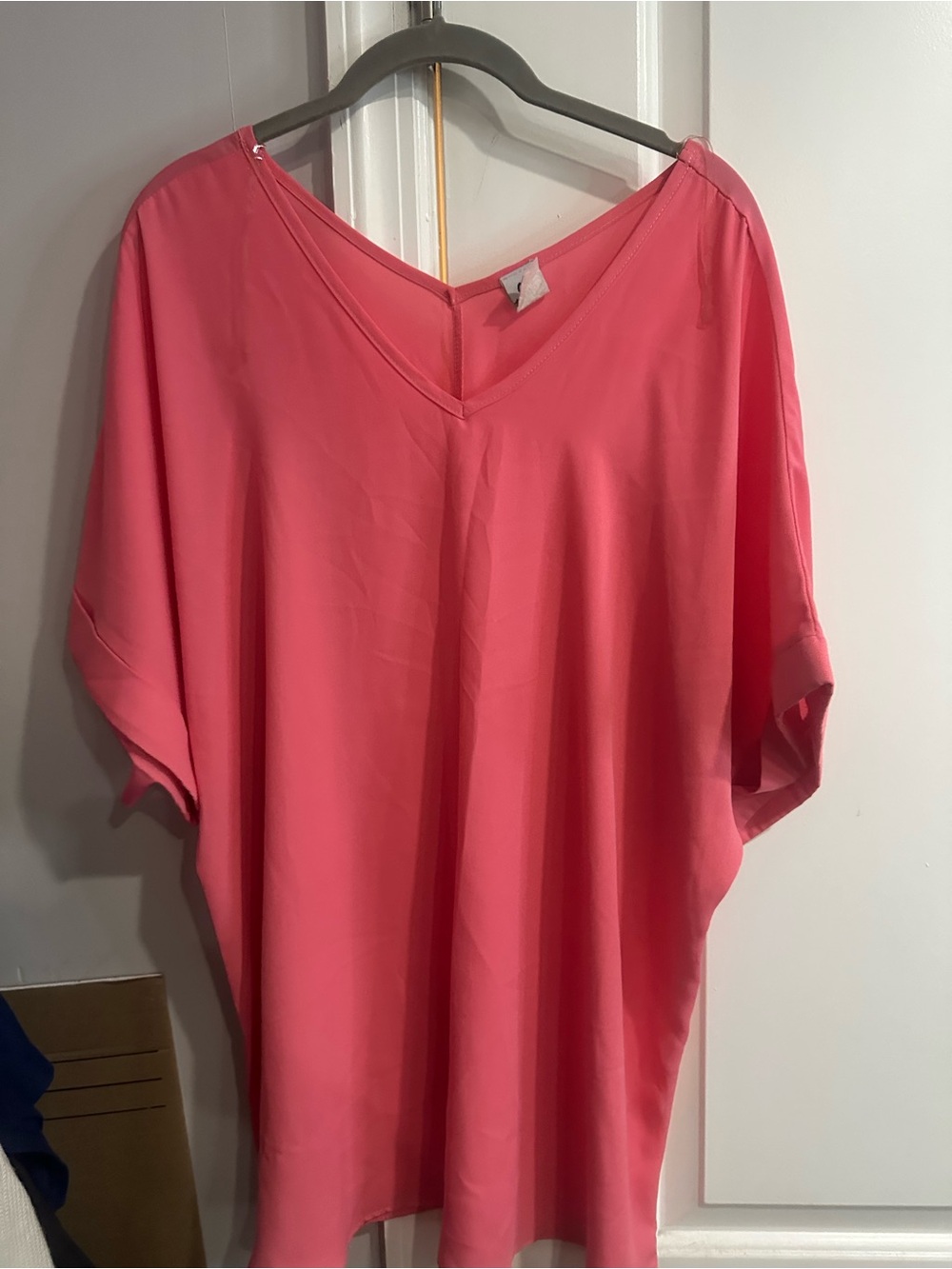 Olle Fashion Bright Coral Sleeveless Top